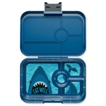 Cutie pentru prânz TAPAS XL 4 1 l, albastru închis / rechin, plastic, Yumbox