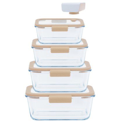 Set recipiente de vid PKV-056, set de 5 buc, Pebbly