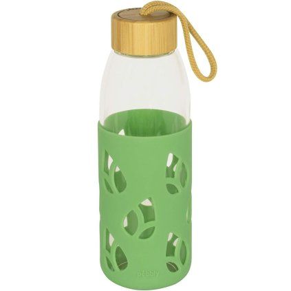 Sticlă de apă PKV-023 550 ml, verde, sticlă, Pebbly