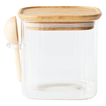 Cutie pentru cafea PKV-049 800 ml, sticlă/bambus, Pebbly