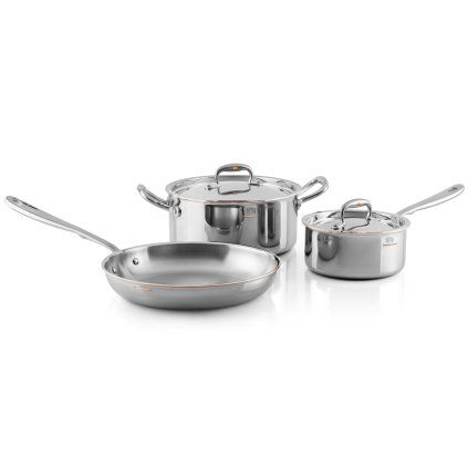 Set de vase pentru gătit CON CUORE, set de 5 buc, culoarea cuprului, Ruffoni
