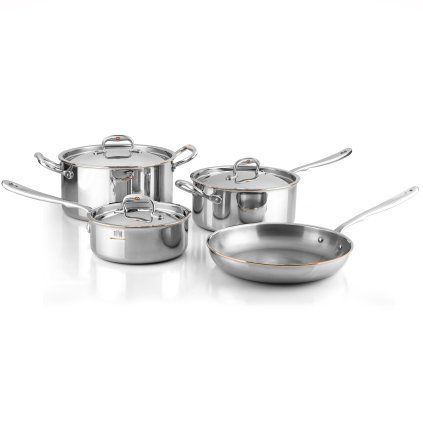 Set de vase pentru gătit CON CUORE, set de 7 buc, argint, cupru, Ruffoni