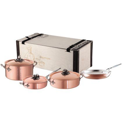 Set de vase pentru gătit OPUS CUPRA, set de 7 buc, culoarea cuprului, Ruffoni