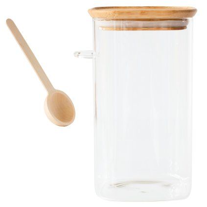 Cutie de cafea PKV-050 1,4 l, sticlă/bambus, Pebbly