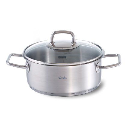 Oală joasă VISEO 20 cm, argintiu, oțel inoxidabil, Fissler