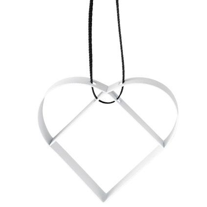 Decorațiuni de Crăciun FIGURA 5 cm, inimă, alb moale, oțel inoxidabil, Stelton