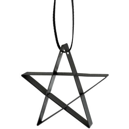 Decorațiuni de Crăciun FIGURA 6 cm, stea, negru moale, oțel inoxidabil, Stelton