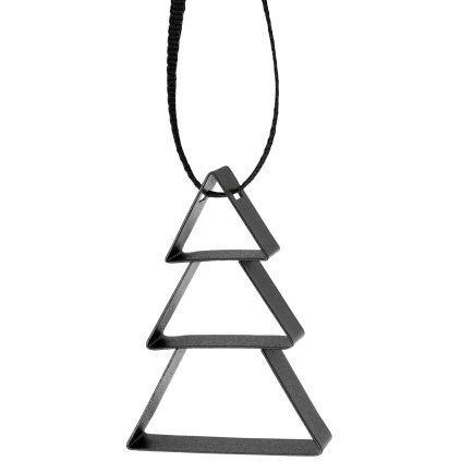 Decorațiuni de Crăciun FIGURA 5,5 cm, brad Crăciun, negru moale, oțel inoxidabil, Stelton