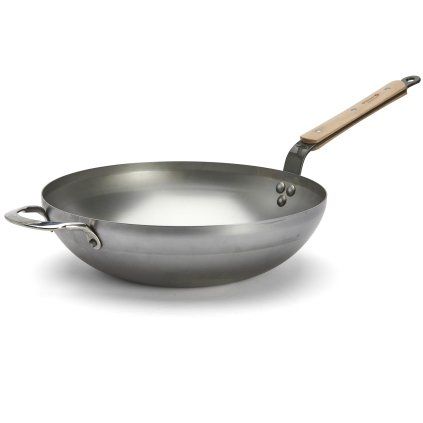 Tigaie Wok MINERAL B BOIS 32 cm, argintiu, oțel, de Buyer