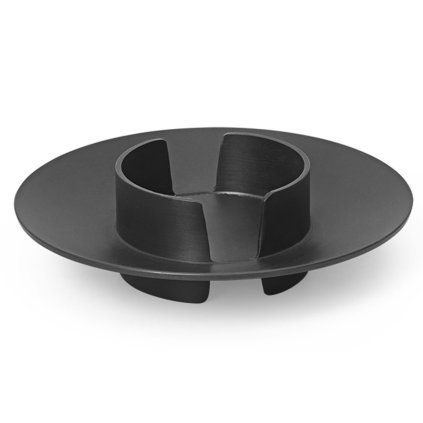 Suport de lumânare cu stâlp BLOCK 11 cm, negru, alamă, ferm LIVING