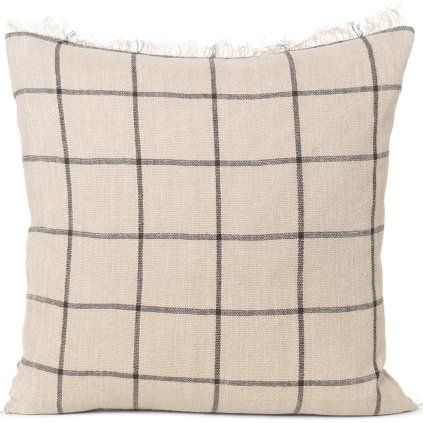 Pernuță decorativă CALM 50 x 50 cm, bej, bumbac / in, ferm LIVING