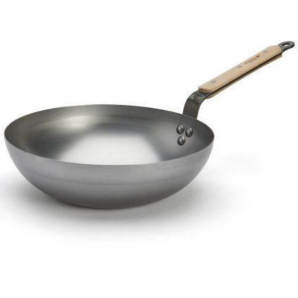 Wok MINERAL B BOIS 28 cm, argintiu, oțel, de Buyer
