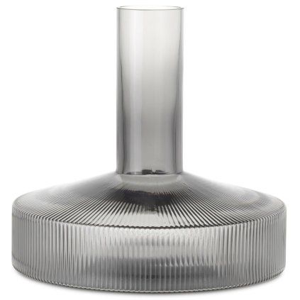Decantor de vin RIPPLE 1,7 l, gri, sticlă, ferm LIVING