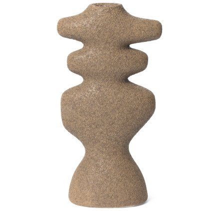Suport de lumânare pentru cină YARA 19,5 cm, nisip, gresie, ferm LIVING