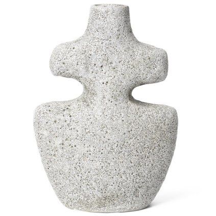Suport de lumânare pentru cină YARA 17,5 cm, gri, gresie, ferm LIVING