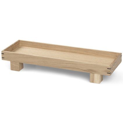 Tavă decorativă BON 36 x 12 cm, natural, lemn, ferm LIVING