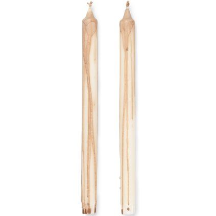 Lumânare pentru cină USCAT 30 cm, set de 2 buc, bej, ferm LIVING