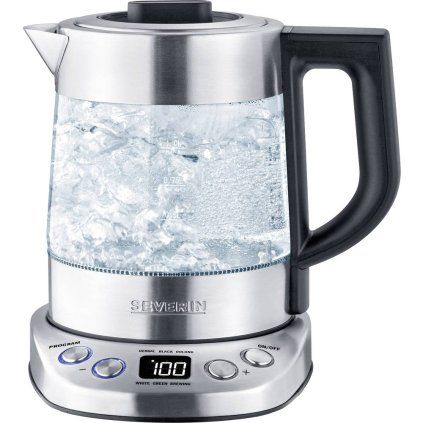 Ceainic electric cu aparat de ceai WK 3473 Severin 1,0 l argintiu
