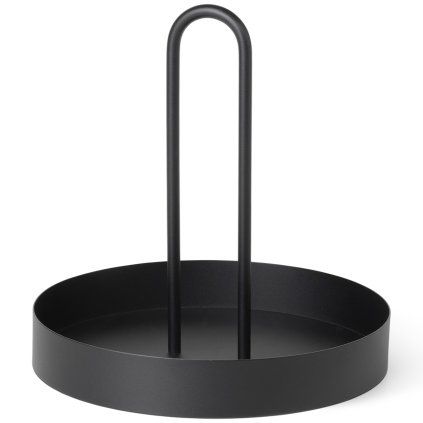 Tavă de servire GRIB 28 cm, negru, fier, ferm LIVING