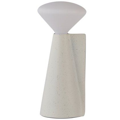 Lampă de masă portabilă MANTLE 19 cm, alb, oțel inoxidabil, Tala