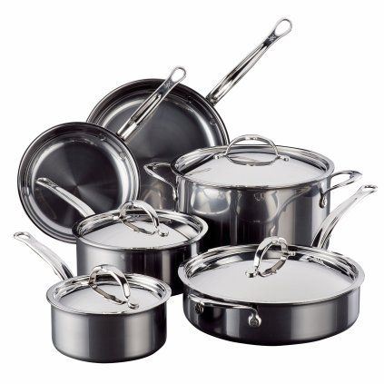 Set de vase pentru gătit NANOBOND TITANIUM, set de 6 buc, oțel inoxidabil, Hestan