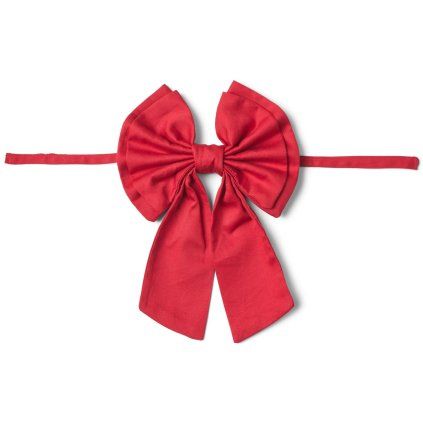 215558 vanocni dekorace bow tie cervena bavlna humdakin
