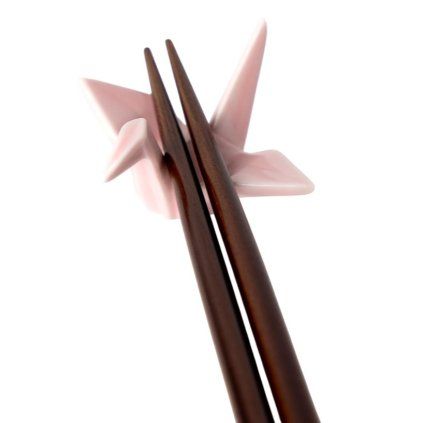217115 oblazek na odlozeni hulek origami crane ruzova keramika mij