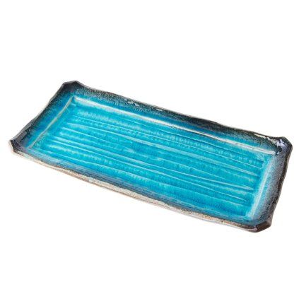 220034 talir na sushi sky blue 42 x 21 cm modra keramika mij