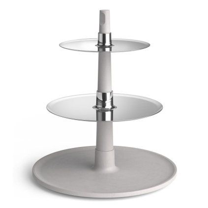 222687 etazer patore 33 cm stribrna nerezova ocel beton zack
