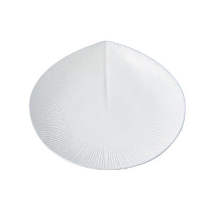 225492 jidelni talir snow leaf 25 cm bila keramika mij