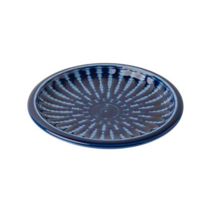 225525 dezertni talir indigo 12 cm modra keramika mij