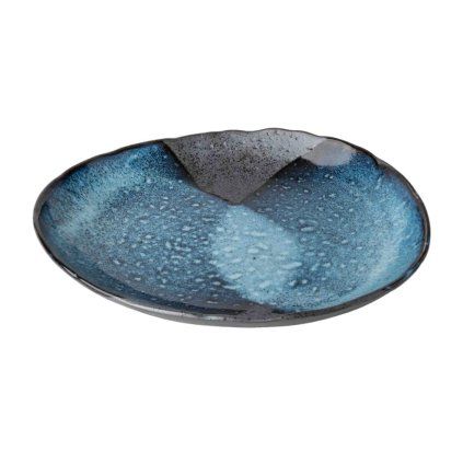225564 jidelni talir storm 25 x 21 cm modra keramika mij