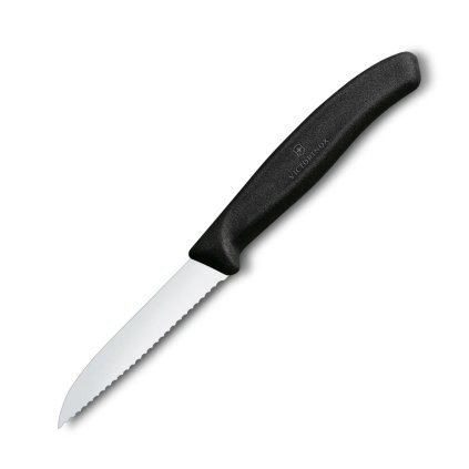 229284 orezavaci nuz swiss classic 8 cm vroubkovany cerna plast victorinox