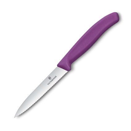 229197 orezavaci nuz swiss classic 10 cm vroubkovany fialova plast victorinox