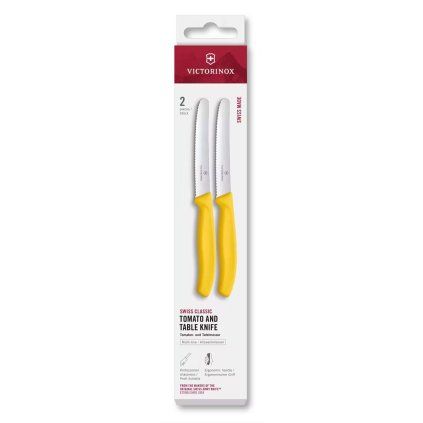 229419 sada nozu swiss classic 11 cm sada 2 ks vroubkovane zluta plast victorinox