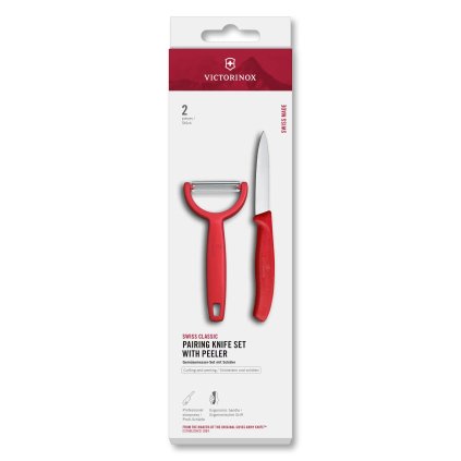 229413 sada noze a skrabky swiss classic sada 2 ks cervena plast victorinox