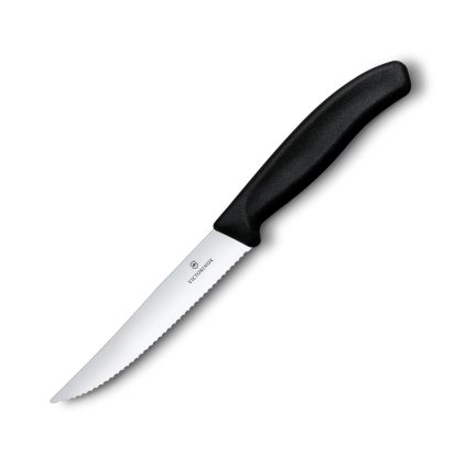 229266 steakovy nuz swiss classic gourmet 12 cm vroubkovany cerna plast victorinox