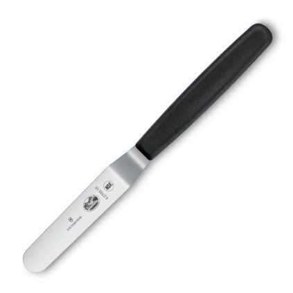 229086 cukrarska spachtle 8 cm zahnuta cerna nerezova ocel victorinox