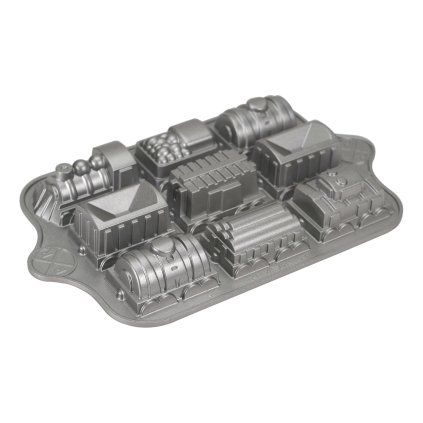 137654 forma na 9 dilny piskotovy vlacek train cake bundt stribrna nordic ware