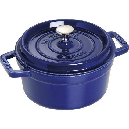 140849 kulaty hrnec tmave modra o 24 cm staub