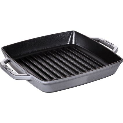 141041 litinova grilovaci panev s uchy grafitove seda 23 x 23 cm staub