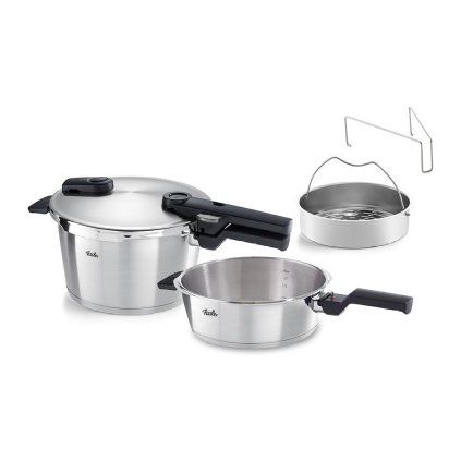 231139 tlakovy hrnec vitaquick premium 2 5 l 4 5 l sada 2 ks s naparovaci vlozkou fissler