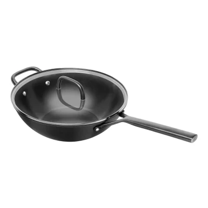 232624 wok milano 30 cm s poklici cerna keramika zwilling