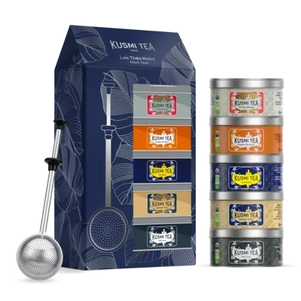 233111 darkova sada caju black teas 5 x 20 g plechovka infuzer kusmi tea