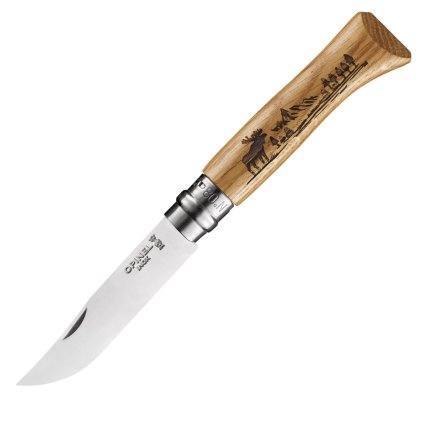 232486 kapesni nuz n 08 animalia elk 8 5 cm dubove drevo opinel