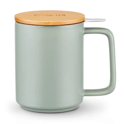 233105 hrnek na caj s infuzerem 480 ml svetle zelena porcelan kusmi tea