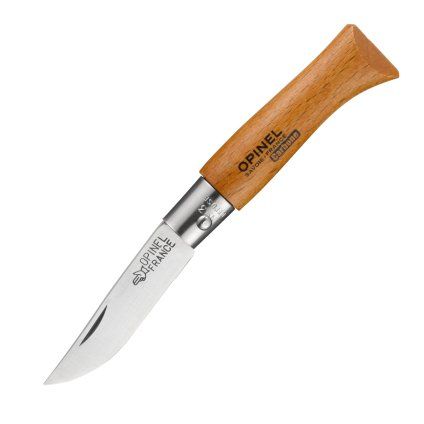 232429 kapesni nuz n 03 carbon 4 cm prirodni bukove drevo opinel