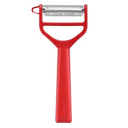 232150 skrabka na zeleninu t duo cervena plast opinel