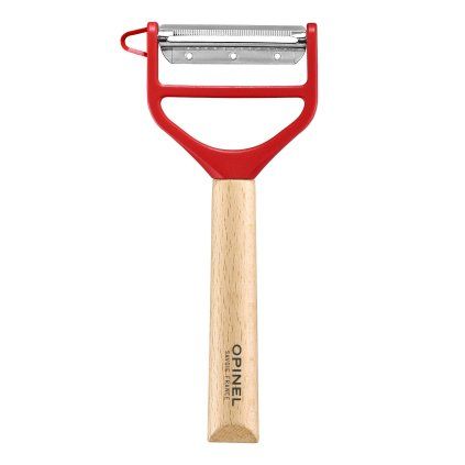 232135 skrabka na zeleninu t duo cervena bukove drevo opinel
