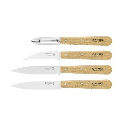 232357 sada nozu essentiels sada 4 ks prirodni bukove drevo opinel